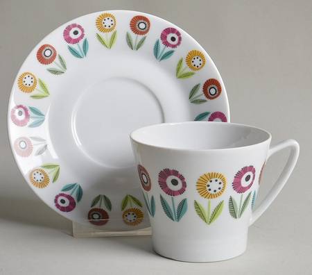 Bellis Flat Cup & Saucer Set