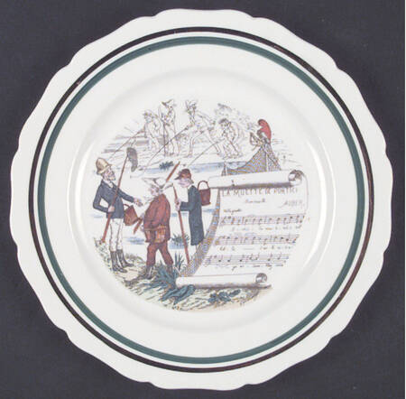 French Opera Reproductions Salad Plate