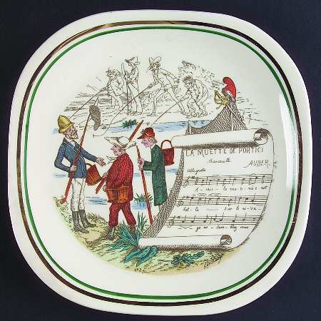 French Opera Reproductions Square Bread & Butter Plate