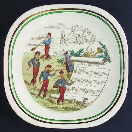 French Opera Reproductions Square Bread & Butter Plate