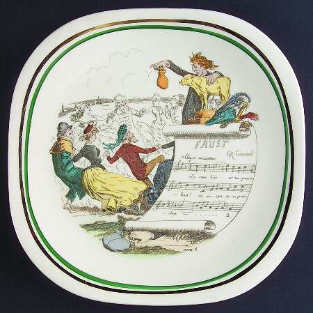 French Opera Reproductions Square Bread & Butter Plate