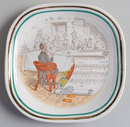 French Opera Reproductions Square Bread & Butter Plate