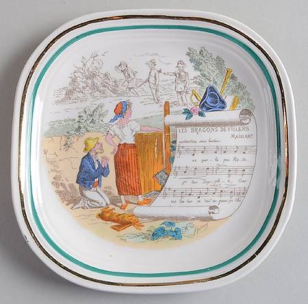French Opera Reproductions Square Bread & Butter Plate