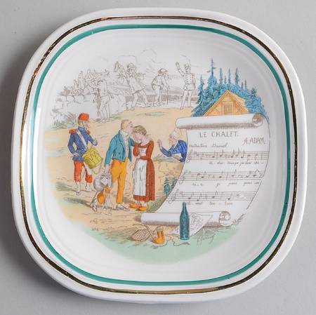 French Opera Reproductions Square Bread & Butter Plate