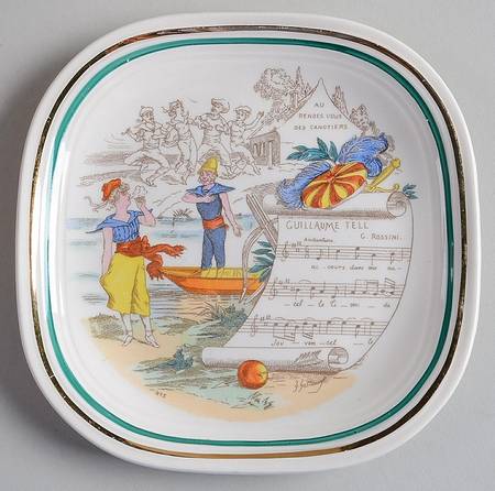 French Opera Reproductions Square Bread & Butter Plate