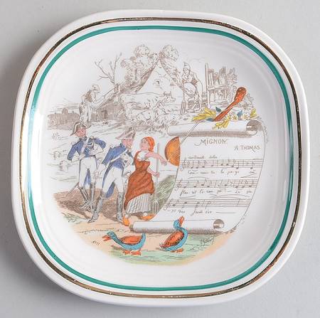French Opera Reproductions Square Bread & Butter Plate