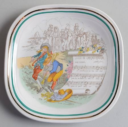 French Opera Reproductions Square Bread & Butter Plate