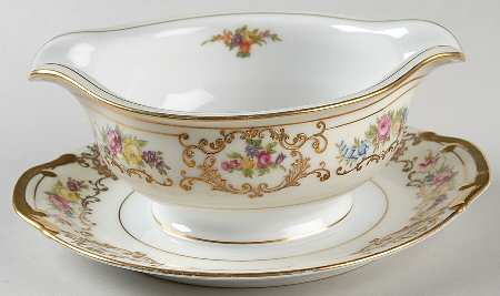 Dresden Gravy Boat with Attached Underplate