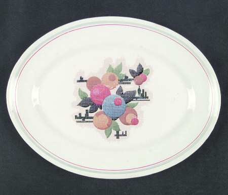 Carnation Remembrance 11" Oval Serving Platter