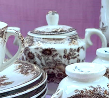 Gold Fruit Mini Sugar Bowl & Lid