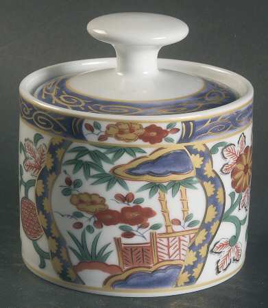 Imari Gohan Sugar Bowl & Lid
