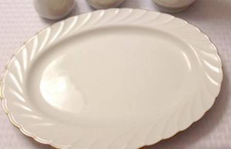 Golden Swirl 12" Oval Serving Platter