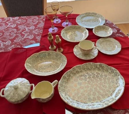 Gold Maize Flat Cup & Saucer Set