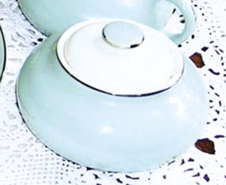 Turquoise Serenity Sugar Bowl & Lid