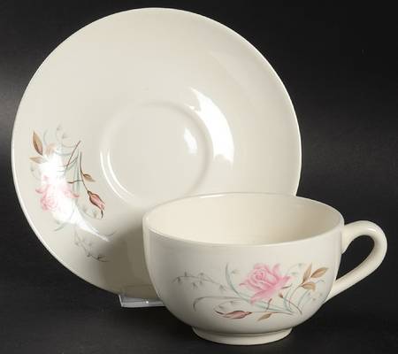 Mt. Rose Flat Cup & Saucer Set