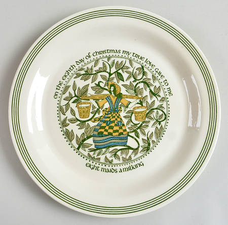 Twelve Days of Christmas Dinner Plate