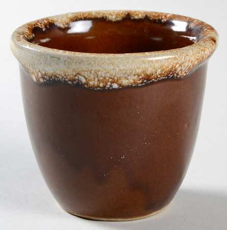 Brown Drip Custard Cup