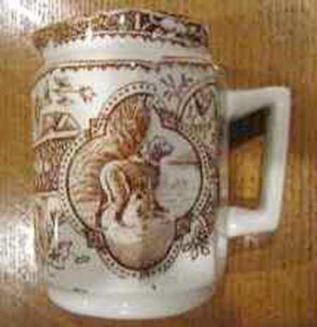 Girl with Pets-Brown Child's Creamer