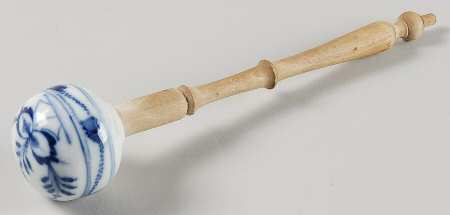Blue Onion Ball Shaped Masher & Wood Handle
