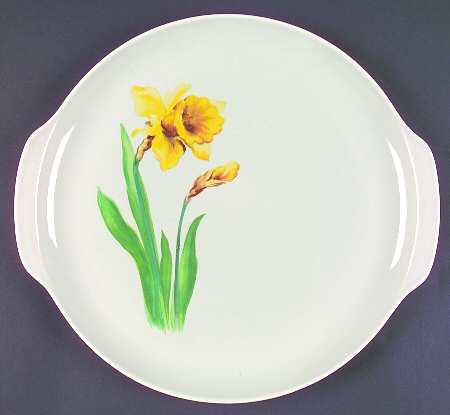 Jonquil Gray Handled Cake Plate