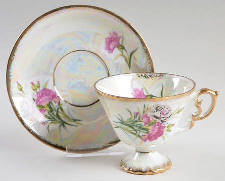 Flower of the Month Footed Cup & Saucer Set