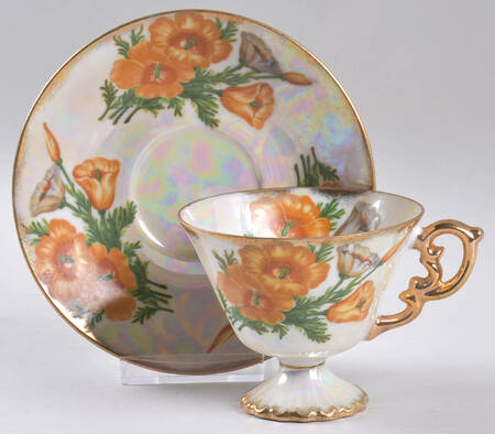 Flower of the Month Footed Cup & Saucer Set