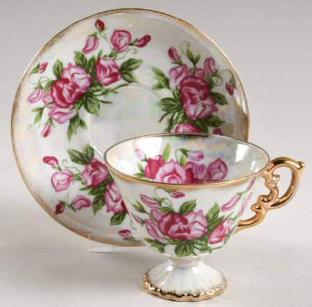 Flower of the Month Footed Cup & Saucer Set