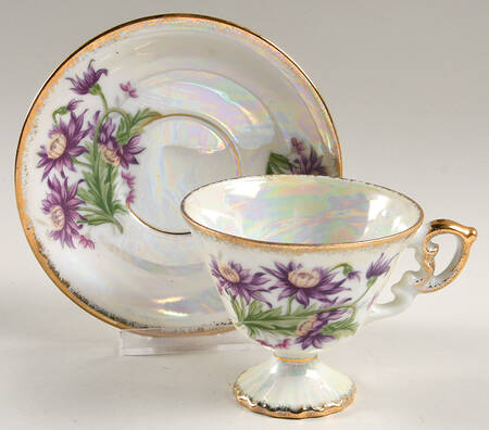 Flower of the Month Footed Cup & Saucer Set