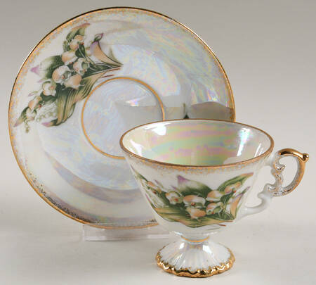 Flower of the Month Footed Cup & Saucer Set