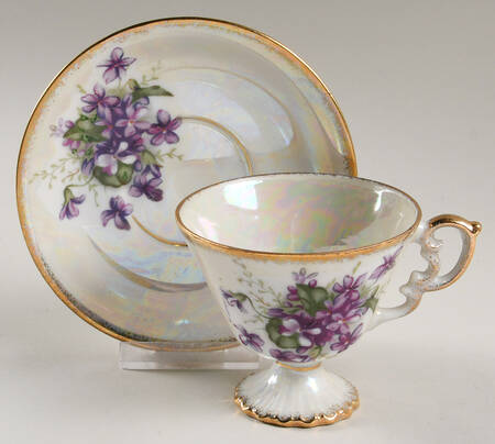 Flower of the Month Footed Cup & Saucer Set