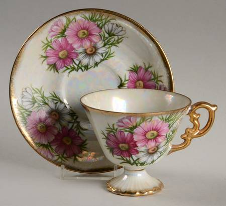 Flower of the Month Footed Cup & Saucer Set