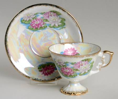 Flower of the Month Footed Cup & Saucer Set