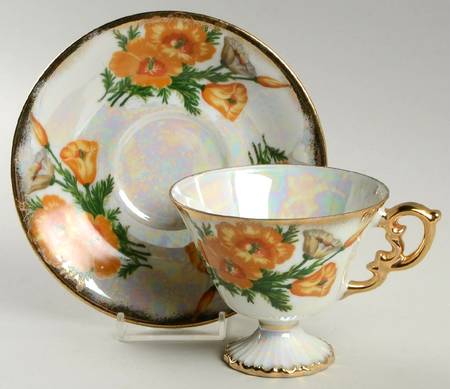 Flower of the Month Footed Cup & Saucer Set