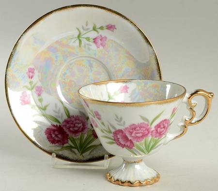 Flower of the Month Footed Cup & Saucer Set