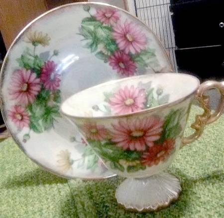 Flower of the Month Footed Cup & Saucer Set