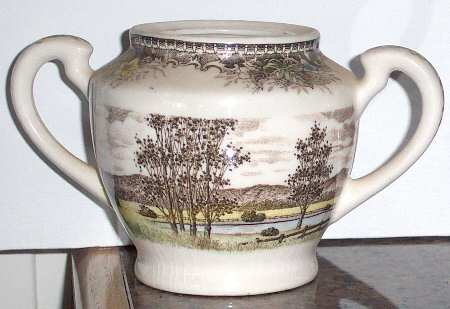 Meadow-Rural Scenery Sugar Bowl No Lid