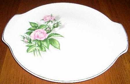 Rose Royal Handled Cake Plate