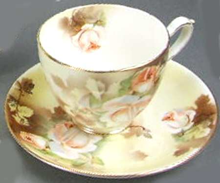 Dixonian Rose Footed Cup & Saucer Set