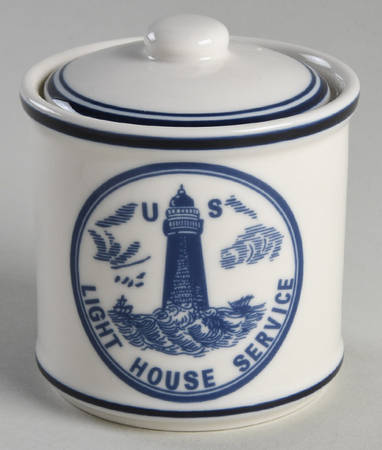 Navy Blue Collection Sugar Bowl & Lid