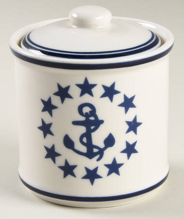 Navy Blue Collection Sugar Bowl & Lid