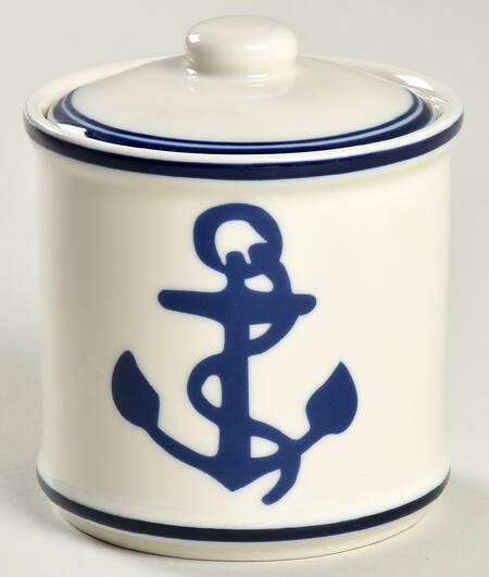 Navy Blue Collection Sugar Bowl & Lid