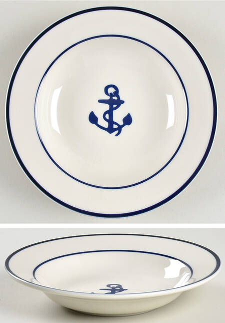 Navy Blue Collection Large Rim Soup Bowl
