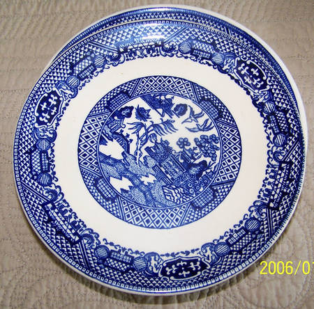 Willow (Blue, No Marks) Salad Plate
