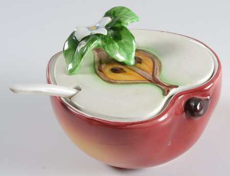 Apple Face Jam/Jelly & Lid W/Spoon