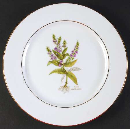PRL8-Gold Trim Dinner Plate