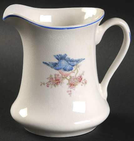 Bluebird (Mo Marks, Blue Trim) Creamer