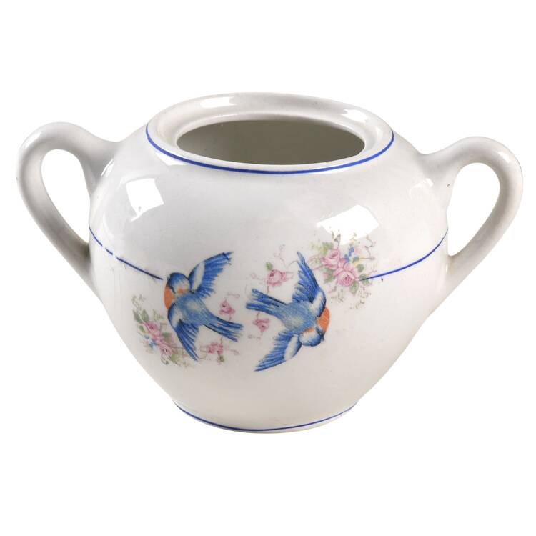 Bluebird (Blue Trim & Band, No Marks) Sugar Bowl No Lid