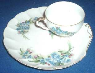 Forget Me Not Snack Plate & Cup Set