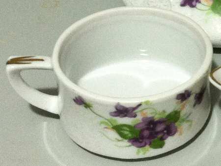 Sweet Violets Stacking Mini Open Sugar Bowl