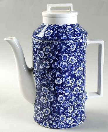 Colonial Calico Blue Coffee Pot & Lid